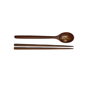 Natural Wooden Spoon Knife Chopsticks Set Asian Zen Design Eco-Friendly Dishwasher Safe Durable Dining Utensils for Daily Use - Product Image 6