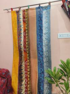 Cortina de ventana de lazo Sari de seda multicolor de estilo Vintage moderno, decoración del hogar, cortinas, cenefas para dormitorio, sala de Estar, comedor - Product Image 6