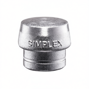 Marteau à percussion SIMPLEX à tête souple, diamètre 60 mm, métal blanc, argenté, dur, HALDER - Product Image 3