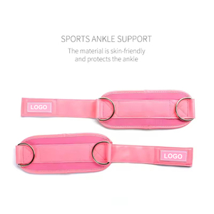 สายรัดข้อเท้าคุณภาพสูงสำหรับออกกำลังกาย วัสดุ PU สำหรับใช้กับเครื่องออกกำลังกายแบบสายเคเบิล รองรับการสกรีนโลโก้ตามสั่ง - Product Image 4