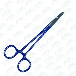 ที่ใส่เข็มผ่าตัดสีน้ำเงินพิมพ์ลายดอกไม้ ขายส่ง ขนาดสั่งทำได้ ที่ใส่เข็มผ่าตัดแบบตรงทำจากสแตนเลส - Product Image 2