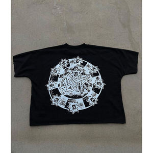 Camiseta con diseño de logotipo para hombre, camiseta personalizada con parte delantera y trasera, Camiseta de algodón 100% para hombre, Camiseta holgada estampada - Product Image 5