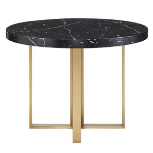Marble Top <b>Fold</b>-able Extendable <b>Round</b> 6 Chair Dining <b>Table</b> Stainless Steel Modern Design Wedding Home Furniture Dining <b>Table</b> - Product Image 5