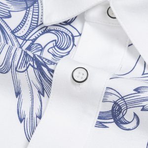 Insidemen 100% coton imprimé Smart Casual manches courtes pour chemise IPS093AZ vente en gros prix chaud VENTE OFF - Product Image 4