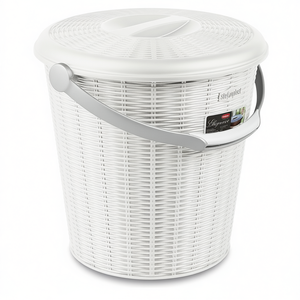 Cubo de Basura con Pedal Stefanplast ELEGANCE de 10 Litros en Blanco, Solución Elegante para Residuos - Product Image 2