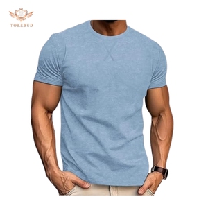 Vente en gros 100% pur coton tricoté T-shirt lourd surdimensionné imprimé personnalisé vierge à la mode à manches courtes grande taille formel respirant - Product Image 1