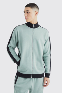 Sudadera de cuello con cremallera para hombre, chándal para correr, conjunto de chándal para hombre, chándal con cremallera completa, estampado Digital, tejido para adultos - Product Image 3