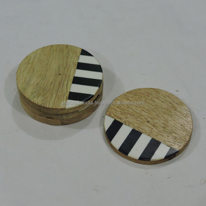 Posavasos de madera para decoración de mesa de alta calidad al por mayor, posavasos personalizados de madera de chocolate, posavasos modernos de madera sostenible - Product Image 5