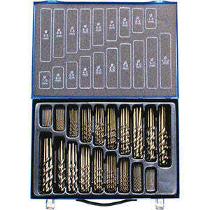 Juego de 170 Brocas de Acero de Alta Velocidad 8651GE para Perforar Madera y Plástico, Juego de Brocas Centradas - Product Image 1