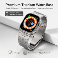 Bracelet de montre en titane respirant avec revêtement DLC de luxe, résistant à l'usure, compatible avec Watch Ultra, personnalisable OEM