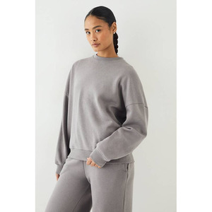 Sweat-shirts à capuche pour femmes 100% coton 340gsm surdimensionnés épais personnalisables avec logo sur le devant - Product Image 1