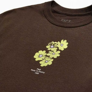 Camiseta con Estampado Floral en la Espalda, Estilo Urbano, Holgada, de Algodón Suave, Cómoda, Informal, Moderna, para Uso Diario - Product Image 4