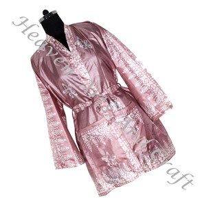 KS002 African Caftan Night Wear Maxi Colorful Design Women Short Kaftan Hippie Boho Dress Vintage Sari Kimono Short Plus Size - Product Image 1