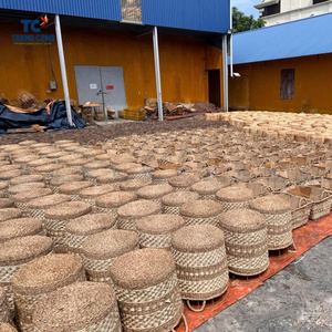 Cesta de hierba marina al por mayor ecológica con tapa para regalo de vacaciones Eid de Ramadán caja tejida natural decorativa - Product Image 3