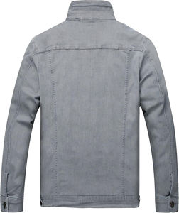 Veste en jean pour homme, style tendance de la rue, coupe ajustée, personnalisable, logo personnalisé sur le devant, imperméable, respirante - Product Image 2