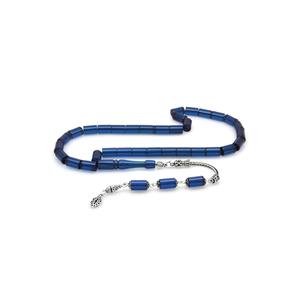 925 rosario ambra fuoco blu taglio argento Sterling con nappe - Product Image 1