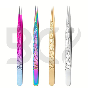 Stainless Steel Eyelash Extension Tweezers Hyperfine High Precision Straight Lash Eyebrow Grafted Tweezers Makeup Tools - Product Image 6