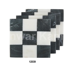 Posavasos de cobre con forma cuadrada de diamantes brillantes para tazas de cobre y bebidas, mesa de comedor para el hogar - Product Image 3