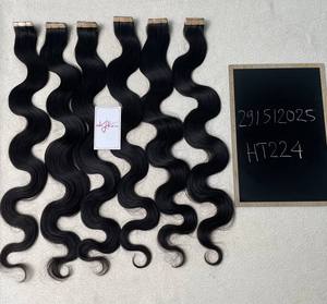 Extensiones de Cabello Humano Natural Negro Liso con Doble Trama, 100% Cabello Virgen Vietnamita, Suave, 100g, de Fábrica - Product Image 1