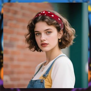 Bandeaux noués à pois vintage pour femmes et filles, bandeau torsadé antidérapant pour femmes et filles, bandeau d'<span class=keywords><strong>Halloween</strong></span> et de Noël - Product Image 6