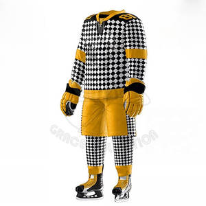 เครื่องแบบฮ็อกกี้น้ำแข็งชุดยูนิฟอร์มโพลีเอสเตอร์100% ผลิตแบบมืออาชีพติดป้ายได้ตามต้องการ - Product Image 5