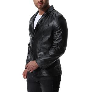 Automne nouvelle tendance veste en cuir PU britannique grande taille en cuir veste de costume décontracté - Product Image 3