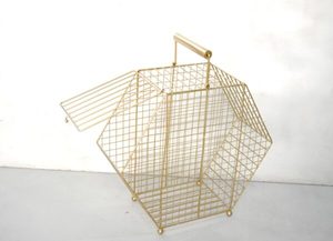 Supper and Fancy Design Kitchen Decorative Metal <b>Wire</b> <b>Basket</b> Low Price Shopping <b>Basket</b> Good Quality Gold Plating <b>Basket</b> - Product Image 2