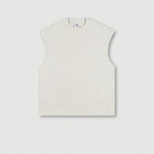 Débardeur de sport pour homme en gros, vêtements de sport décontractés d'été, tricot respirant, séchage rapide, matière légère, découpe des bras tombants, col rond - Product Image 5