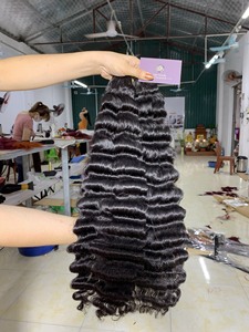 Wholesale High Quality 100% Vietnamese Remy Virgin <b>Hair</b> Extensions Deep Wave Cuticle Aligned High Grade Human <b>Hair</b> Bundle - Product Image 4