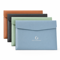 Pochette porte-documents en cuir PU A4 A5 personnalisée, organiseur de documents pour réunions de bureau, cadeau promotionnel d'entreprise