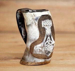 Natural Polished Handcrafted <b>Viking</b> Drinking Horn Beer Stein Drinking Horn <b>Cup</b> <b>Viking</b> Drinking Horn Mug Wine Mug - Product Image 3