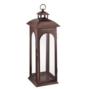 Meilleure vente lanterne à bougie en métal et en verre de couleur antique en cuivre de luxe pour la décoration de mariage à la maison - Product Image 1