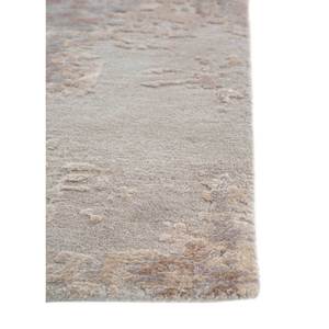 Tapis noué à la main en laine et soie de bambou à motifs abstraits Uvenuti gris et noir - LRB-5003 pour usage domestique - Product Image 4