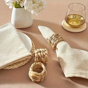 Meilleur prix Vietnam Rond de serviette tissé en jacinthe d'eau Vaisselle pour mariages et décoration intérieure - Product Image 2