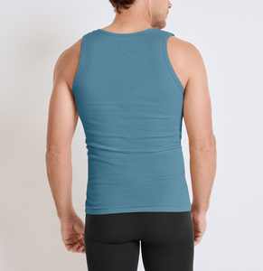 Vente en gros OEM Fabrication sur mesure Tissu côtelé 100% coton Running Blank 160 GSM Débardeur de musculation pour hommes - Product Image 2