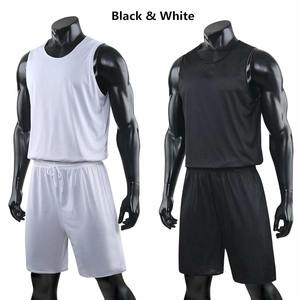 Ensembles de maillots de basket-ball portables double face, uniformes, kits, vêtements de sport, respirants, maillots de basket-ball pour hommes, ensembles d'entraînement - Product Image 1