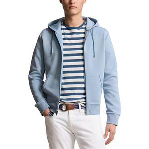 Sweat à capuche léger haut hommes sweat à capuche coupe ajustée avec fermeture éclair complète et poche avant plaine basique tous les jours chaud sweat à capuche d'hiver - Product Image 5