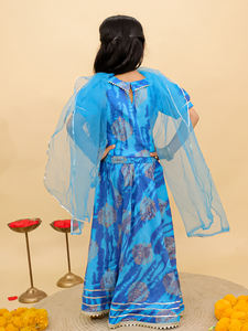 Diseñador Impreso Pure Cotton party Wear y Festival lehengas Choli con dupatta, Garba Choli Para niñas - Product Image 6