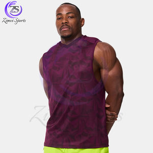 In Different Color Custom Printed Latest Style Good Selling Hand Made Best Fabric Uses Gym Workout Fitness Wear Tank <b>Top</b> - Product Image 1