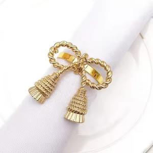 Anillos de Servilleta Modernos, Duraderos y Ecológicos, de Alambre Metálico Pulido con Efecto Espejo Dorado, Decoración Simple y Elegante para Mesa de Boda o Fiesta - Product Image 2