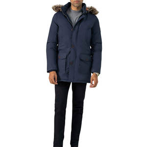 Chaquetas Parka de Manga Larga, Gruesas, Cálidas y Resistentes al Viento, Chaqueta Parka de Alta Calidad con Capucha, Color Sólido, para Hombre - Product Image 1