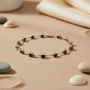 925 Silver Black Square Gemstone 18K Gold Rose Gold Variety Gems Including <b>Ruby</b> Agate Quartz Pearl Garnet-for Party Women's Gift - Product Image 2