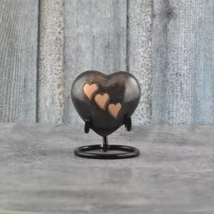 Affordable Keepsake Urns with Stand Engraved Urns for Baby Ashes High Quality <b>Heart</b> Keepsakes Brass <b>Heart</b> Keepsake High Quality - Product Image 3