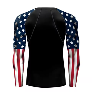Maillot de compression respirant à séchage rapide pour homme avec logo personnalisé, protection anti-UV UPF50, en Spandex/Nylon, pour MMA 2026 - Product Image 3