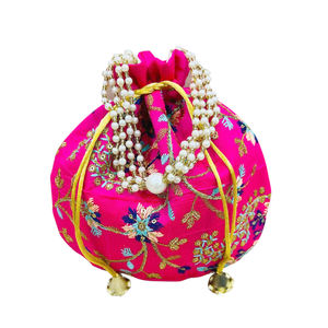 Indian Handcrafted Embroidered Evening <b>Bag</b> Potli Batua Clutch <b>for</b> <b>Weddings</b> and Special Celebrations! - Product Image 1