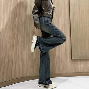 Jeans de pierna recta para mujer, cintura alta, ajuste holgado, mezclilla de algodón delgada, ropa de calle informal transpirable, pantalones de moda, estilo de fabricante - Product Image 6