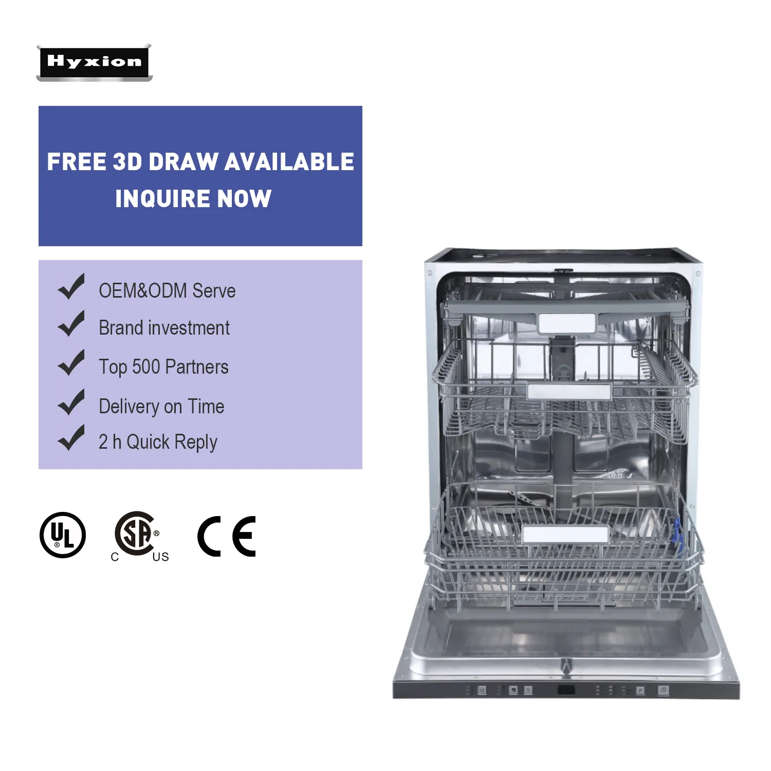 Hyxion Smart kitchen appliances ECO safe machine per utensili domestici lavatrice lavastoviglie