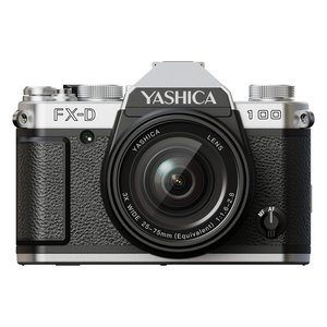 กล้องดิจิตอลขนาดกะทัดรัด Yashica 13 ล้านพิกเซล เซ็นเซอร์ CMOS FX D 100 ตัวเรือนอะลูมิเนียมสีเงิน ซูมออปติคอล 3 เท่า 25-75 มม. - Product Image 1