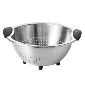 Ustensiles de cuisine design décoratif Panier rond en acier inoxydable pour laver le riz Panier en métal pour filtre à riz - Product Image 4