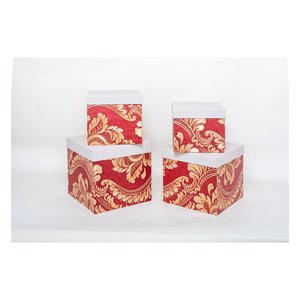 Assorted Red <b>Storage</b> <b>Boxes</b> (4-Pack) AS1145B - Product Image 1